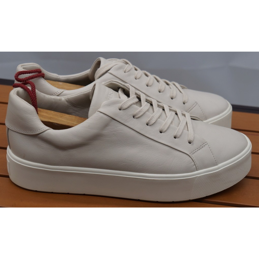 Vince Benfield $250 Women's Ivory Platform Sneakers Shoes Size 9.5 Leather